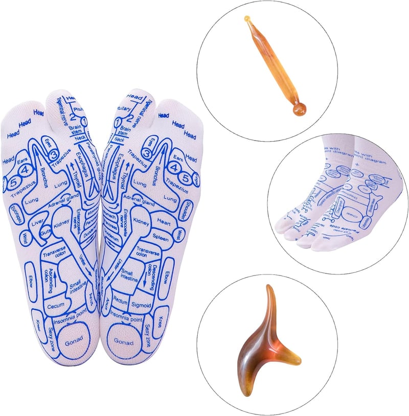 Reflexology Socks with Trigger Point Massage Tool